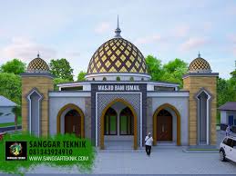 Denah rumah minimalis 3 kamar 2 lantai. Desain Kubah Masjid Minimalis Sanggar Tehnik Cek Bahan Bangunan