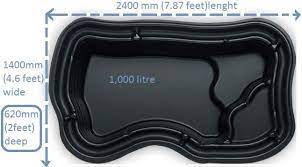 Maccourt pp2615 large whiskey barrel pantainer black pond liner. Oase Extra Large Preformed Pond