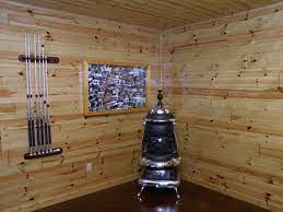 There were a variety of species, and we can surmise from this marketing material that lumber mills could use any species to mill any pattern. Knotty Pine Paneling Woodhaven