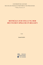 Diese sprachenfreiheit wurde in der verfassung verankert. Beitrage Zur Stellung Der Deutschen Sprache In Belgien I6doc