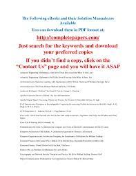 E Books And Their Solution Manuals