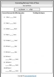 As well as a printable chart, you can also see how to calculate military time. Converting Between Units Of Time Worksheets Easyteaching Net