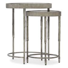 Hooker Furniture Silver Iron And Mirror Accent Nesting Tables 5594 50001 Slv Bellacor