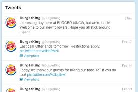 Burger king's twitter game is strong. Bk Twitter Feeds Grows By 20 000 Following Hacking Campaign Us