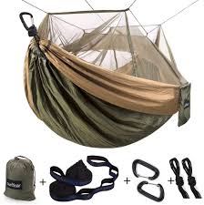 Maybe you would like to learn more about one of these? Buy Sunyear Single Double Camping Hammock With Net Portable Outdoor Tree Hammock 2 Person Hammock For Camping Backpacking Survival Travel 10ft Hammock Tree Straps And 2 Carabiners Easy To Setup Online