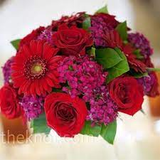 Real Weddings A Multicultural Beach Wedding Red And Pink Centerpieces Pink Centerpieces Wedding Website Free Beach Wedding Red