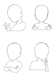 tegaki blog 上半身だけテンプレ １９９１ s blog 描画ベース アニメポーズリファレンス 描画チュートリアル