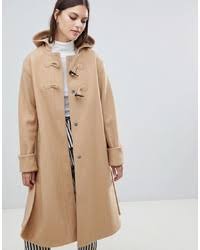 Ladies duffle coat womens sherpa fur hooded jackets windproof warm winter top. Women S Camel Duffle Coats From Asos Lookastic
