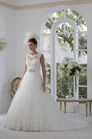Ve8219 Illusion Sweetheart Neck Wedding Dress With Keyhole Back Lush Satin A Line Skirt Wedding Dresses In Hornsea And Hull East Yorkshire