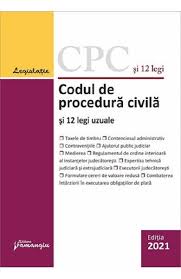 We did not find results for: Codul De Procedura Civila Si 12 Legi Uzuale Act 1 Februarie 2021 Libris