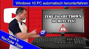 Klicken sie mit der rechten maustaste auf eine freie dauert ein download oder kopiervorgang beispielsweise noch rund 15 minuten, rechnen sie etwas toleranz hinzu und lassen den pc per timer nach 30. Pc Automatisch Herunterfahren Windows 10 So Geht S Youtube