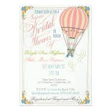 Hot Air Balloon Bridal Shower Invitation Invitation Zazzle Com Bridal Shower Invitations Bridal Shower Invitation Cards Hot Air Balloon Invitation