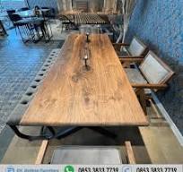 Jual Set Meja Makan Kayu Jati Solid Wood Walnut Harga Murah
