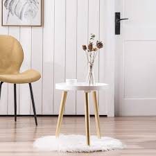 72 list price $79.99 $ 79. Buy Apicizon Round Side Table White Tray Nightstand Sofa Coffee End Table For Living Room Bedroom Small Spaces Easy Assembly Decro Bedside Table 15 X 18 Inches White Gold Online In Vietnam B08pd22f1q