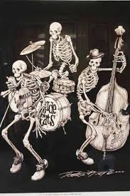 Awesome Skeleton Band Art Piece Music Decor Modern Decor Art Wall Art By Joyce Skeleton Art Skull Art Art