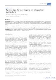 Find courses in malaysia quickly and get great advice on studying abroad in study in malaysia. Pdf Twelve Tips For Developing An Integrated Curriculum