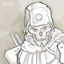 Apex legends coloring page here's a fun coloring page from apex legends. Jake Inserra Apex Legends Revenant Fan Art