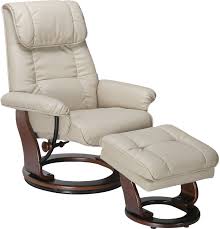 Ensemble Fauteuil Inclinable Et Pouf Dixon Taupe Brick Faux Leather Ottoman Leather Ottoman Scandinavian Recliner Chairs