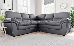 Corner sofas that come in all sizes. Rochester Grey Leather Corner Sofa Furniture And Choice