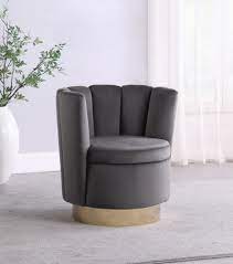 Modern swivel accent chairs for living room. Modern Velvet Swivel Accent Chair Available In Gray Rose And Teal