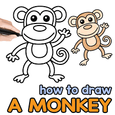 Let's learn how to draw a monkey with this si ple step by step tutorial. How To Draw A Monkey Step By Step Drawing Guide Easy Peasy And Fun