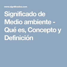 Significado De Medio Ambiente Que Es Concepto Y Definicion Medio Ambiente Emprendimiento Que Es Emprendimiento
