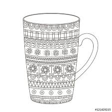 Coloring is essential to the overall development of a world cup colouring pages coloring pages christmas coloring. Coffee Cup Doodle Coloring Page For Adult Ideer