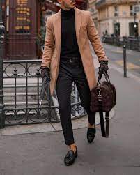 Men S Winter Outfit With Highneck Turtle Neck Sweater Outfits Men Vest Outfits Men Turtleneck Outfit Men