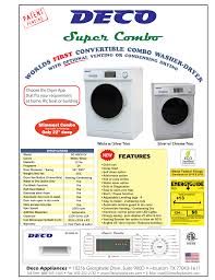 Check spelling or type a new query. Deco Dc 4000 Cv White All In One 1 57 Cu Ft Compact Combo Washer And Electric Dryer With Optional Condensing Venting Dry In White Specification Manualzz
