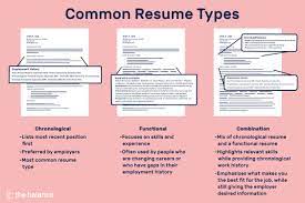 The format of a resume is mostly about dividing it into proper sections. Different Resume Types