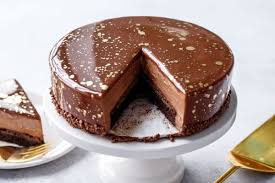 Nutella Brownie Mousse Cake With Milk Chocolate Mirror Glaze Love And Olive Oil Recipe Fun Baking Recipes Mousse Cake Nutella