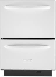 double drawer dishwasher white