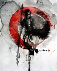 Univearth In Process I Use This Chinese Ink Texture To His Clothes This Drawing Draw By Chinese Ink With Digital Pen And Sti Samurai Art Art Samurai Drawing