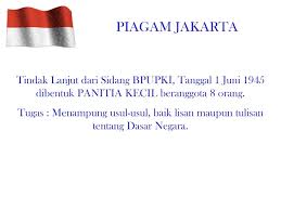 Pada tanggal 22 juni 1945, 38 anggota bpupki membentuk panitia sembilan yang terdiri dari 9 orang untuk merancang piagam jakarta yang akan menjadi naskah pembukaan uud 1945. Proses Perumusan Pancasila Sbg Dasar Negara Ppt Download