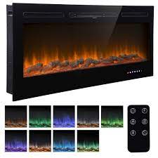 We love a solid, beautiful electric fireplace tv stand. Unionline 127cm In Wall Recessed Mounted Electric Fireplace Insert With Touch Screen Control Panel 9 Colours Flame Remote Control 900 1800w Heater With Timer Black Buy Online In Botswana At Botswana Desertcart Com Productid
