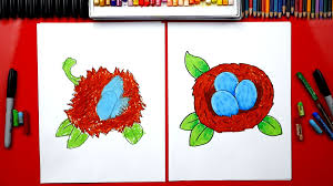 How To Draw A Bird S Nest With Eggs Art For Kids Hub Bird Drawings Art For Kids Hub Drawings