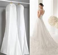 2Pack Wedding Evening Dress Garment Bags,180cm Protector Folding Non-woven  Clothes Cover Bag With Pocket And Handle, Breathable Washable Dress Storage  ...
