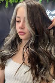 Brunette With Platinum Money Piece