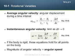 You can use it to find your angular velocity if you are given a tangential speed. Copyright C 2014 John Wiley Sons Inc All Rights Reserved Ppt Download