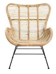 Somone Chaise Lounge Naturel H 90 X Larg 76 X P 76 Cm Chaise D Exterieur Fauteuil Osier Chaise De Jardin