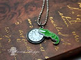 Never Smile At A Crocodile Necklace Peter Pan By Dashwoodshoppe 12 99 Clock Necklace Crocodile Peter Pan