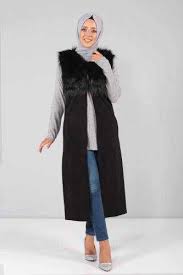 Tesettur Dunyasi Suet Yelek Modelleri Moda Tesettur Giyim Moda Yelek Siyah
