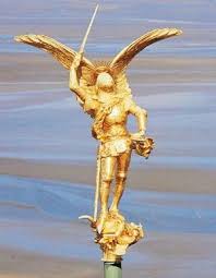 Statue Of Archangel Michael Atop Mont Saint Michel Archangel Michael Archangels St Michael