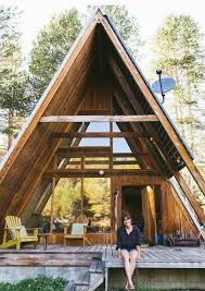 Gorgeous A Frame Cabin Rental Near Yosemite National Park In California House In The Woods Triangle House Tiny House Cabin
