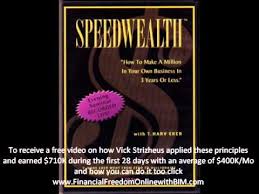 Speed Wealth How To Make A Million In 3 Years Or Less T Harv Eker Motivation Success How To Make How To Apply