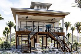 Plan 62791dj Coastal House Plan With Waterfront Views From Every Room In 2020 Small Beach Houses Beach House Plan Tiny Beach House