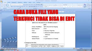 Cara Membuka Atau Mengembalikan File Ms Word Yang Terkunci Atau Terpassword Youtube
