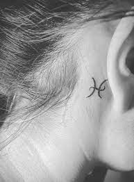 Pisces Tattoo Behind The Ear Pisces Tattoo Designs Behind Ear Tattoos Pisces Tattoos