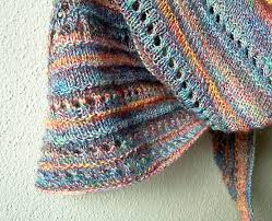 Two smaller triangular shawls make a great poncho. Triangle Shawl Knitting Pattern Have A Seat Please Easy Pattern With Eyelets