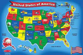 Check spelling or type a new query. Melissa Doug Usa Map 51 Pcs Floor Puzzle 10 18 Usa Map Map Puzzle States And Capitals